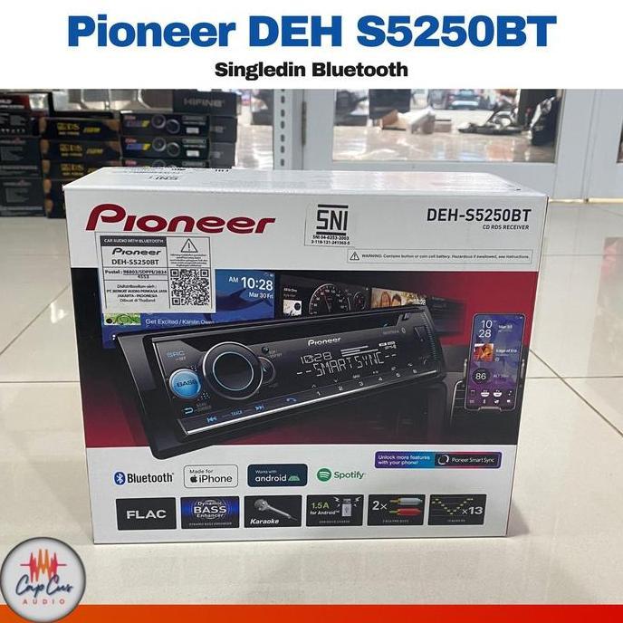 TAPE MOBIL AUDIO PIONEER DEH-S5250BT BLUETOOTH SINGLE DIN PIONEER