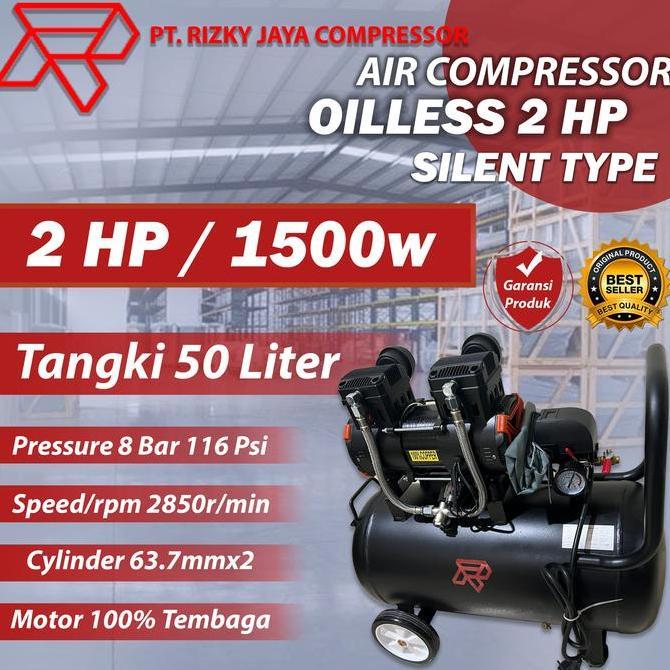ivacoss99 - kompresor angin oilless 2 hp 50 liter kompresor angin silent 2hp