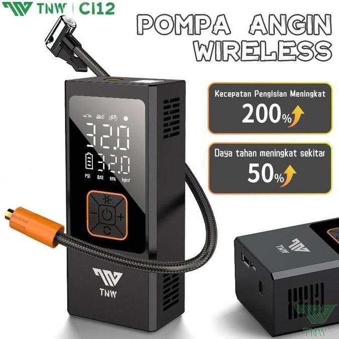 ivacoss99 - tnw ci12 pompa ban motor dan mobil electric air pump car air pump tire inflator portable