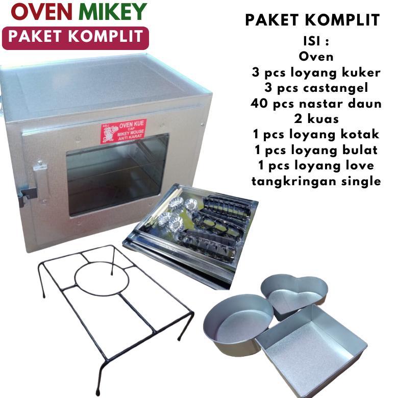Oven Kompor Miky 3 Susun Plus Loyang dan Cetakan Kue  / Oven Kue / Oven Tangkring Kompor Gas DISKON