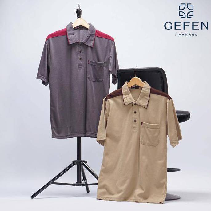 Gefo - Kaos Kerah Pria Baju Kaos Kerah Polo Shirt Kaos Pria Keren Baju Kaos Bapak Bapak Berkerah Sak