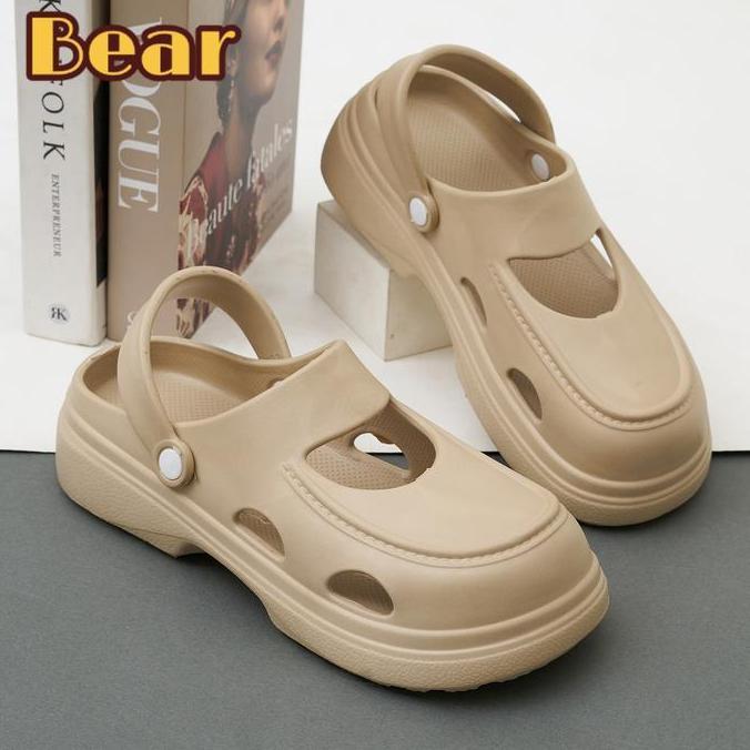 Bemani_Shop55 - Bear 2025 Sepatu Sandal Wanita Permata Platform Sandal Slop Cewek Size 36/37 - 40/41