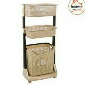 Hommy Keranjang Laundry Dengan Roda / Sherlent Laundry Basket