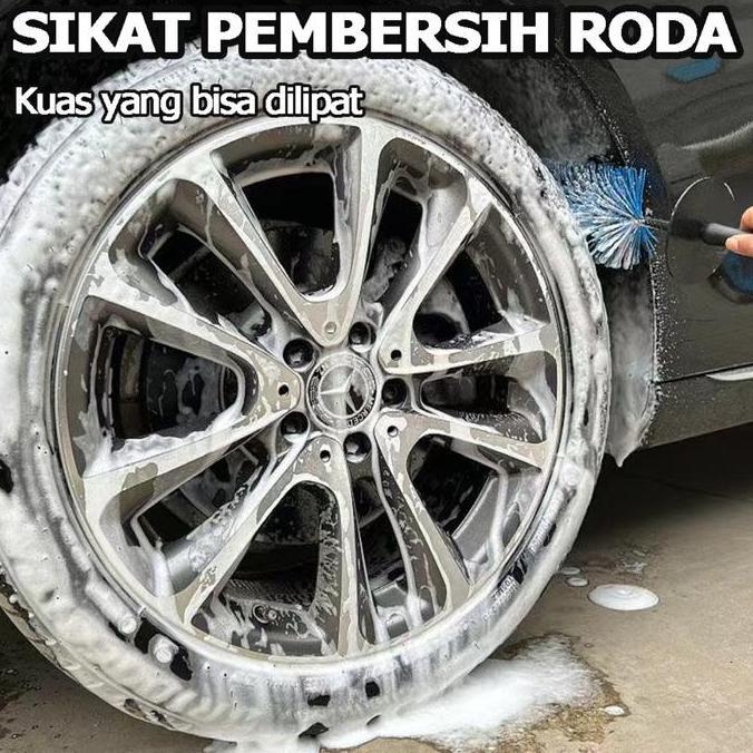 Sikat Roda Mobil dan Motor dengan Teknologi Nano, Pembersih Roda, Mesin, dan Knalpot, Poles Ban yang