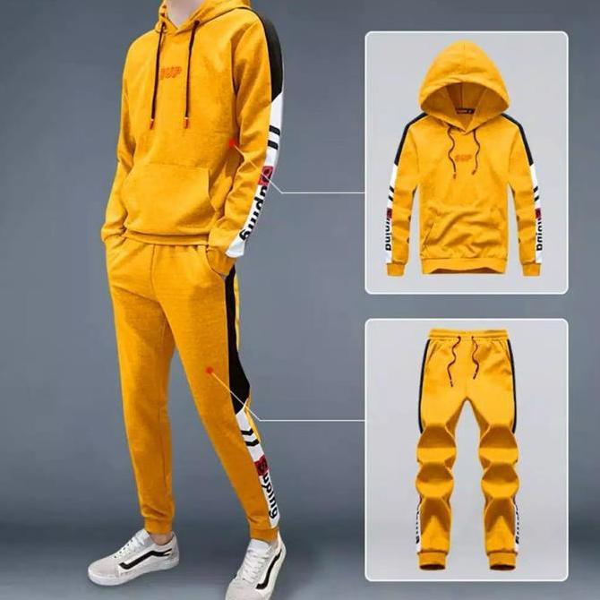 New Set Setelan Olahraga Pria Running Baju Celana Training Lari Santai