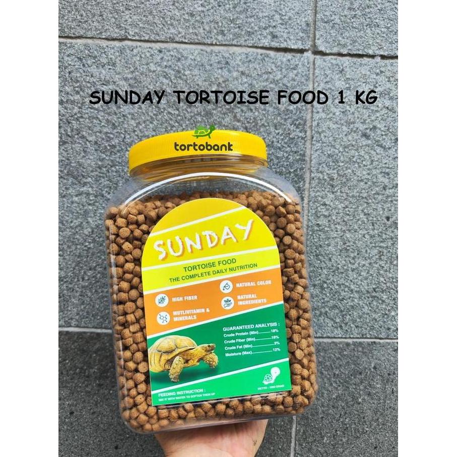 JEVAN_CELLY - 1 KG SUNDAY TORTOISE FOOD 1KG - MAKANAN KURA DARAT SULCATA ALDABRA PARDALIS INDIAN STA