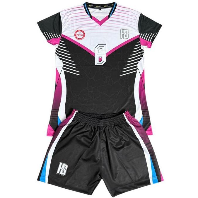 Stelan Jersey Voli Wanita Full Printing Volly / Volleyball Baju Olahraga Sport