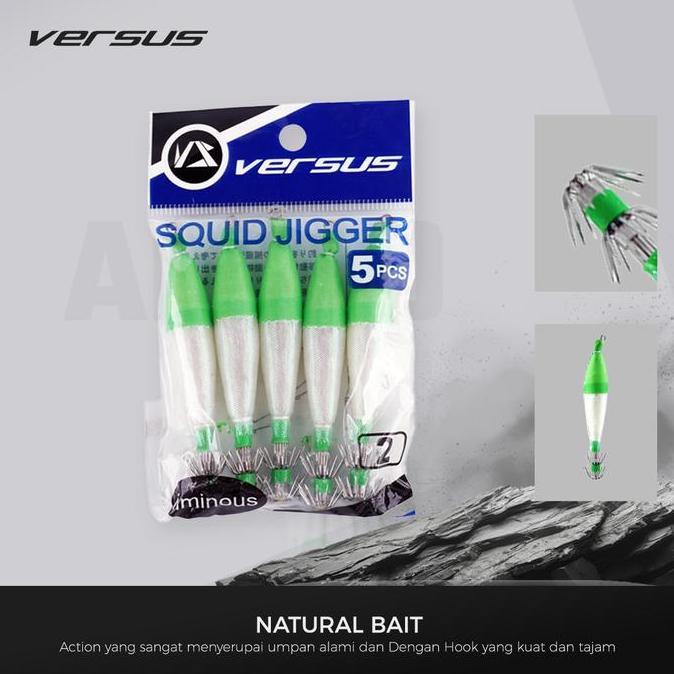 Versus Umpan Squid Jig Apollo Umpan Pancing Cumi Kilap Seawood 1 Pcs Berkualitas
