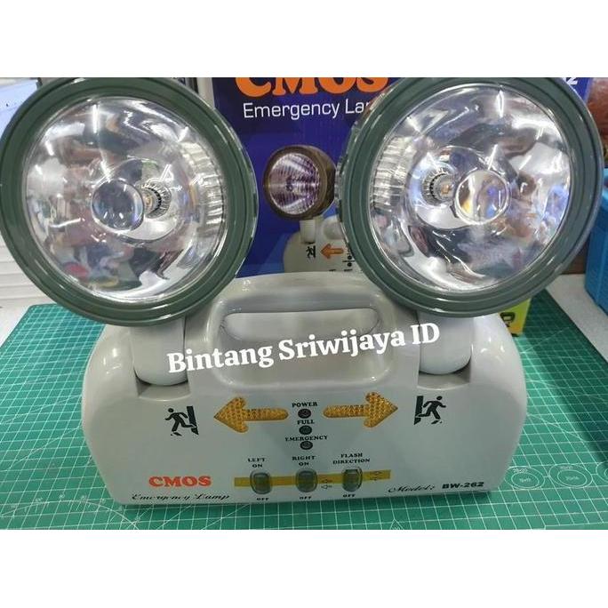 LAMPU LED EMERGENSI CMOS BW 262 EXIT DARURAT MATA KUCING 2MATA READY STOCK