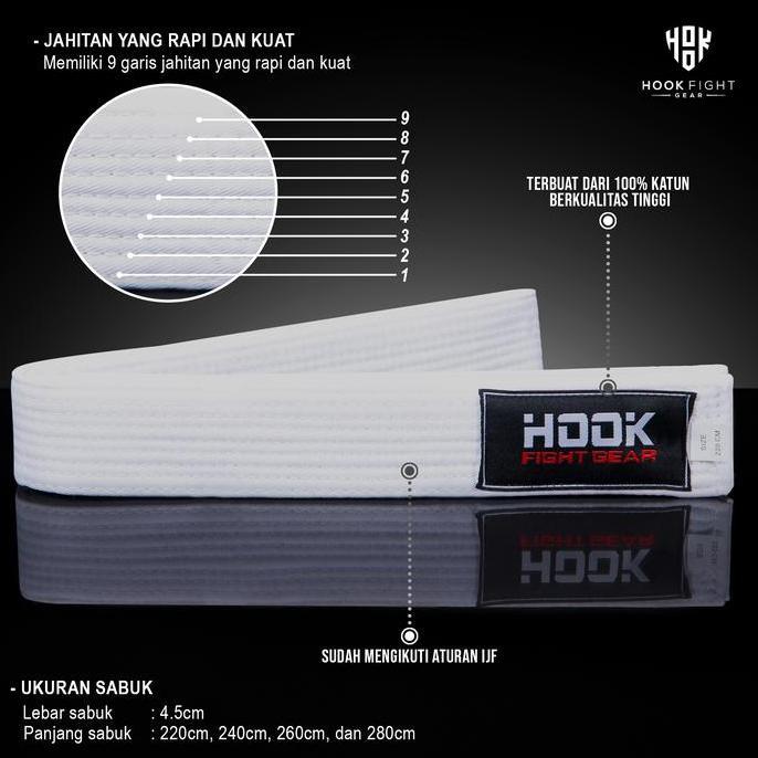 Sabuk Judo Hook Judo Belt Karate Silat Taekwondo