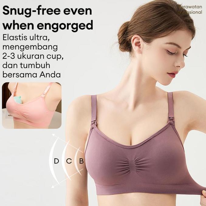 Promo Angelmommy Set Bra Bersalin Set Bra Menyusui Bra Tanpa Kawat Celana Dalam Bersalin Katun Nyama