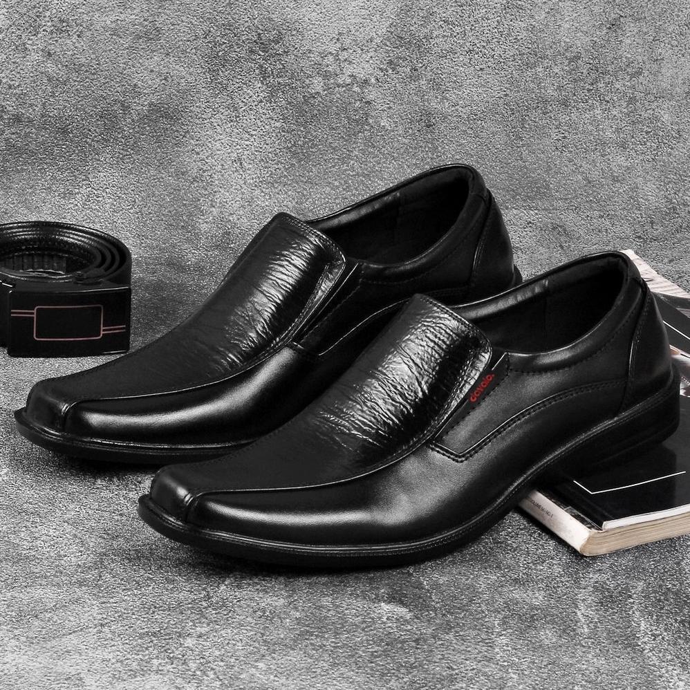 PROMO TERBARU davalo Sepatu Pantofel Pria Formal Kerja Kantor Kulit Sapi Asli Cibaduyut Bandung