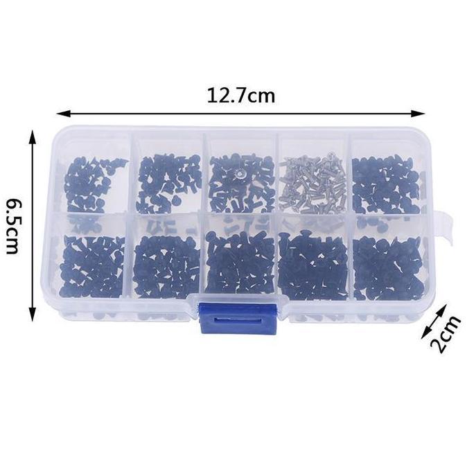 Baut Laptop Notebook 500pcs Set kit Screw Netbook Komputer Asus MSI HP 500 pcs pc Tempat Kotak Baut