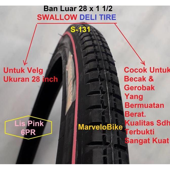 Ban Luar Becak 28 Swallow 6PR