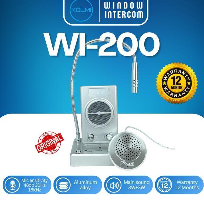 Murah Kolmi Dual Way Window Counter Intercom - Mic Loket 2 Arah Type Wi-200