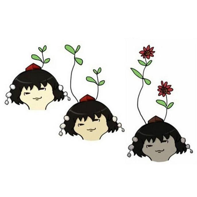 HPDA hairpin sepucuk daun tunas tauge sporut hick jepit rambut cosplay murah