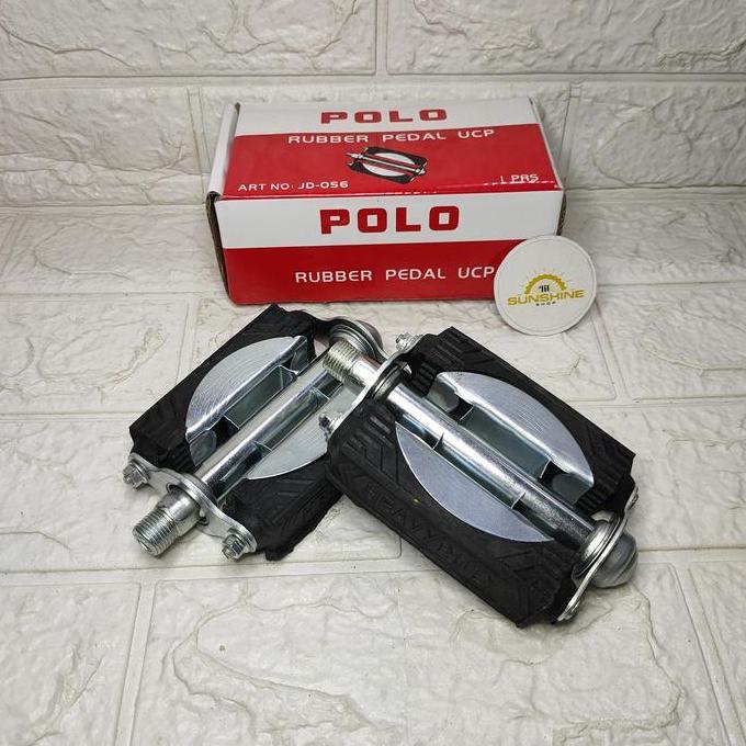 Pedal Karet POLO As Besar Plat Tengah Besi Sepeda Onthel Ontel Jengki Mini Jadul