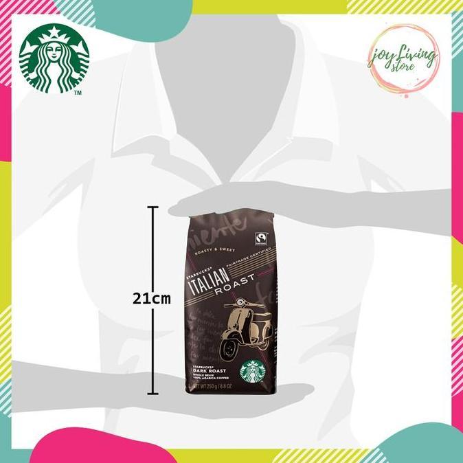 Kopi Starbucks Whole Bean Italian Dark Roast Coffee Sachet Bag 250 gr