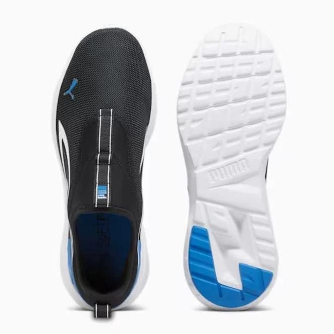 New Sepatu Casual Pria Puma All Day Active Slip-On Black White - 386478-09