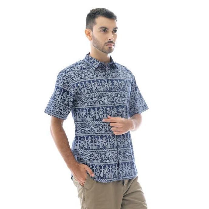 Eiger Kemeja Katun Kambera Shirt 1989 Batik - Blue murah