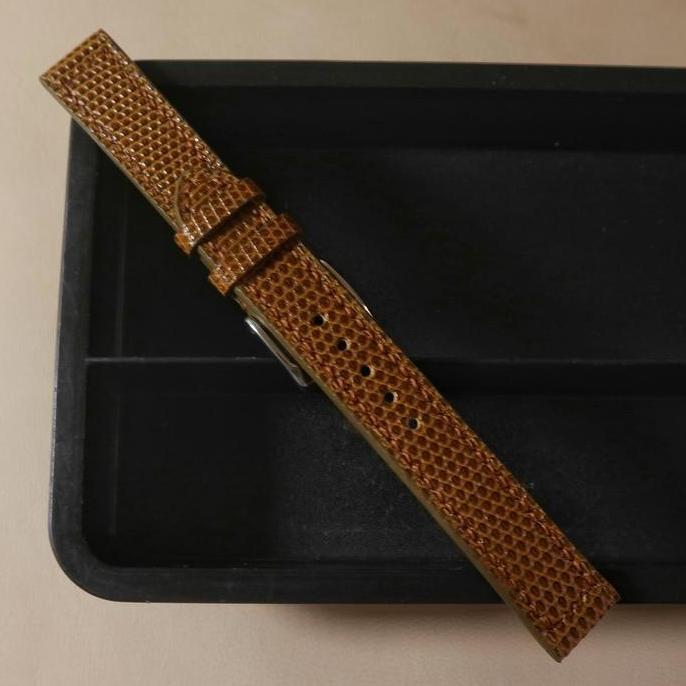 Custom Lizard Leather Watch strap - Goldenbrown