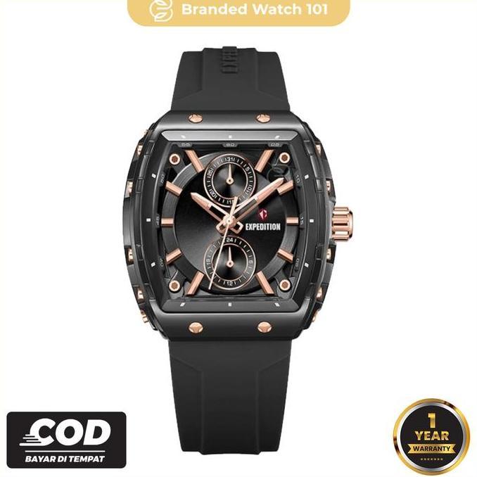 Jam Tangan Wanita EXPEDITION E6814 EXP 6814 E 6814 Garansi Resmi 1 Tahun Rubber