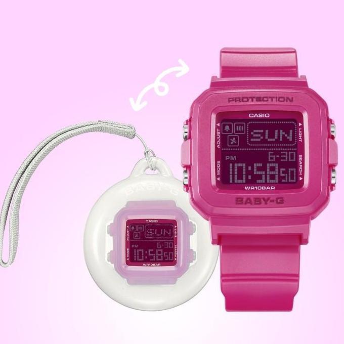 Casio BABY-G BGD-10K-4DR Jam Tangan Wanita BabyG + Plus BGD-10K-4 BGD10K + Case Holder BGD 10K 4DR