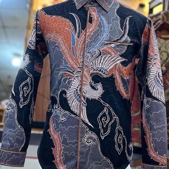 Batik, Batik Cantik Exclusive - Zenara | Batik Pria Premium Smock Sutra Atbm Mewah Jahitan Bordir Sm