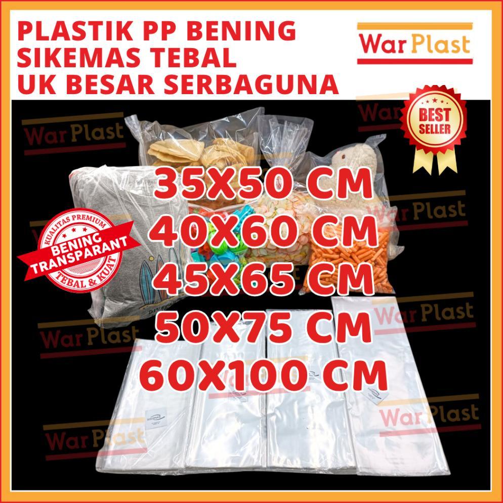 Plastik PP Bening Sikemas Tebal Ukuran Besar 60x100 | 50x75 | 45x65 | 40x60 | 30x45 | 30x50 Premium