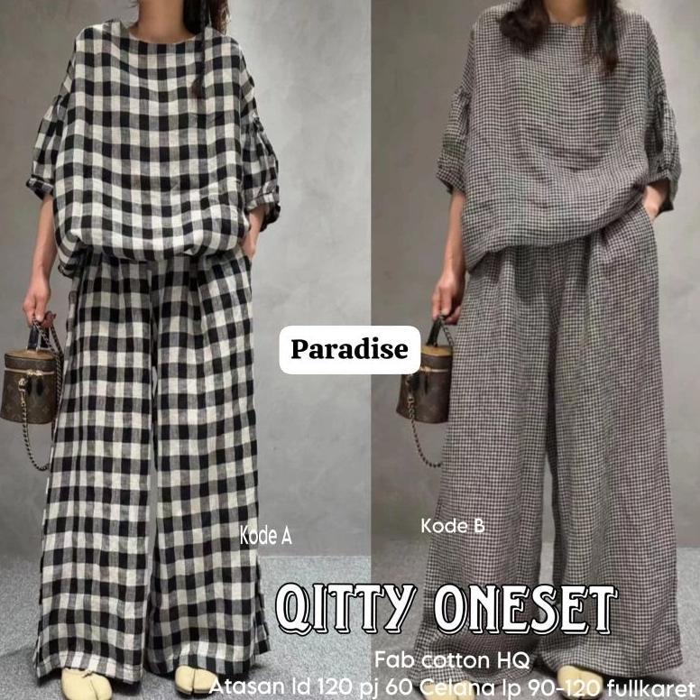 WAJIB PUNYA QITTY ONESET , BAJU KOTAK-KOTAK