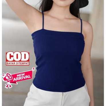 RECOMMENDED TANKTOP CROP SINGLET POLOS BRA KEMBEN DALAMAN WANITA TALI SPAGHETTI BIG SIZE ELASTIS KOR