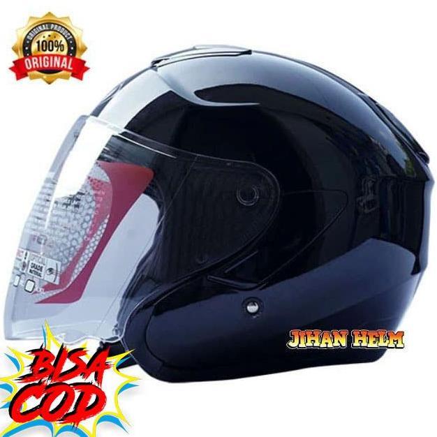 NEW HELM / HELM KYT / HELM KYT KYOTO BLACK TERBARU ORI