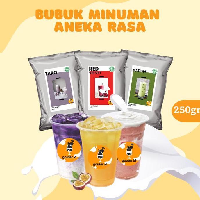 Toneoo- Serbuk Minuman Aneka Rasa 250Gr / Bubuk Minuman Rasa Boba  / Bubuk Minuman Kekinian / Serbuk