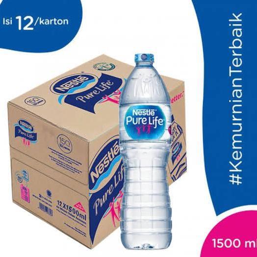 Toneoo- Nestle Pure Life 1500Ml X 12 Botol/Air Mineral Nestle/Nestle 1500Ml/Nestle Mineral Water