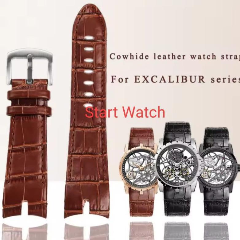 Strap Tali Jam Tangan Pria Roger Dubuis  Excalibur Leather Strap RD
