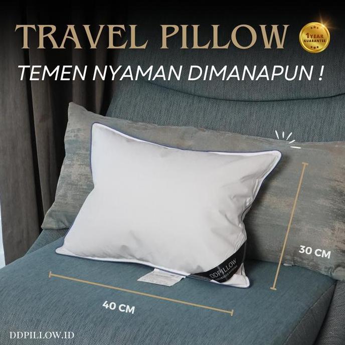 SUPER HEMAT - DDPillow Bantal Travel Bulu Angsa Asli | Travel Pillow | Lumbar Pillow