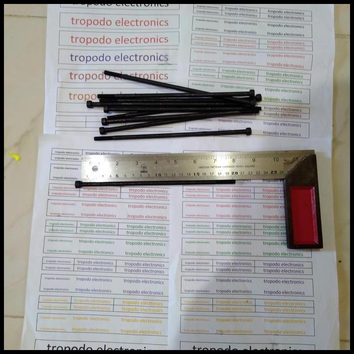 DISKON BAUT L M6X200 BAJA WARNA HITAM 