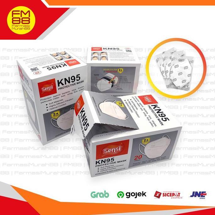 Masker Kn95 Sensi 5Ply Earloop Double Filter Face Mask - Isi 20 Pcs