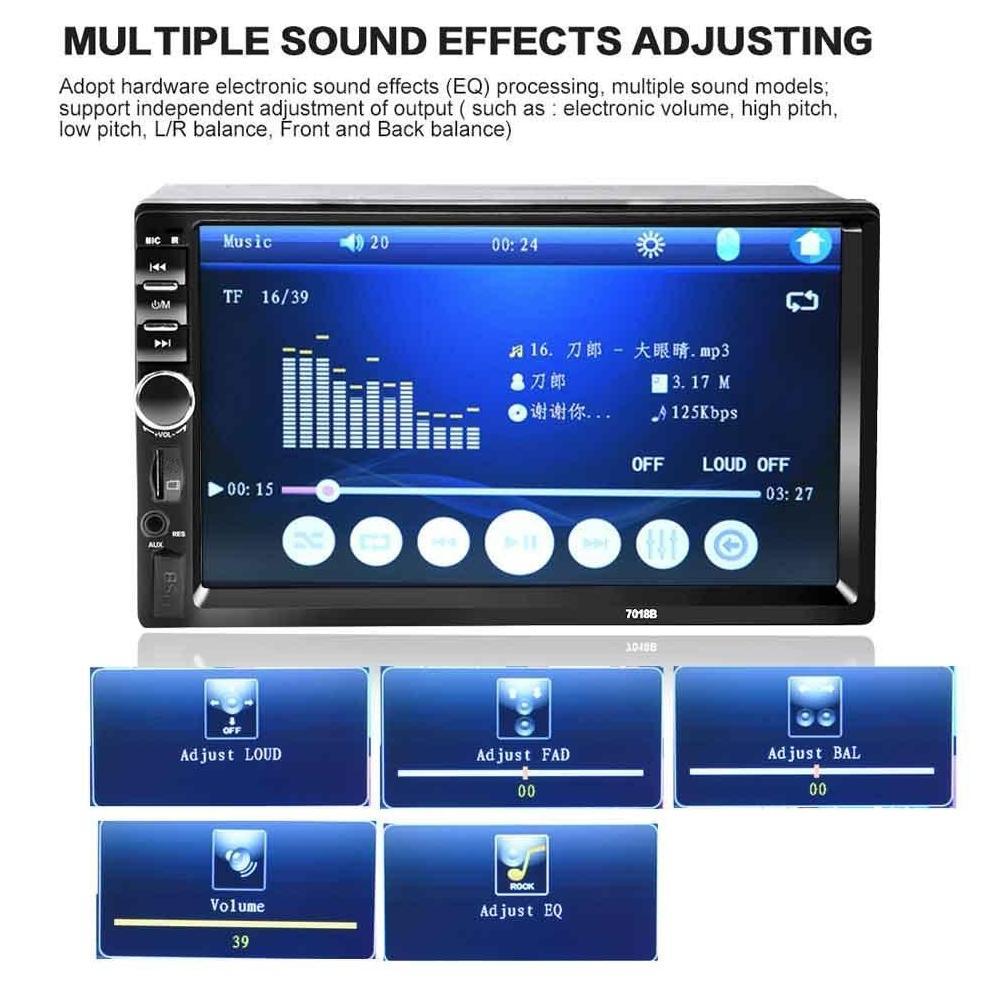 Pabokay Head Unit 2 DIN Car MP5 Player 7 Inch Kamera Belakang