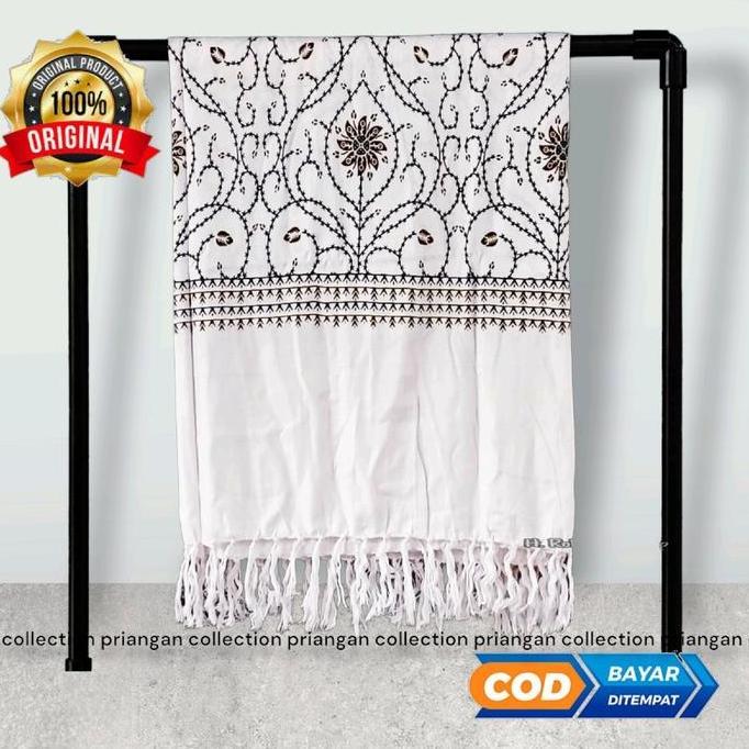 Rotazione- Sorban Panjang Terbaru Kashmir Ar-Rida / Serban Motif Batik Putih Rida Kasmir Motif /Surb