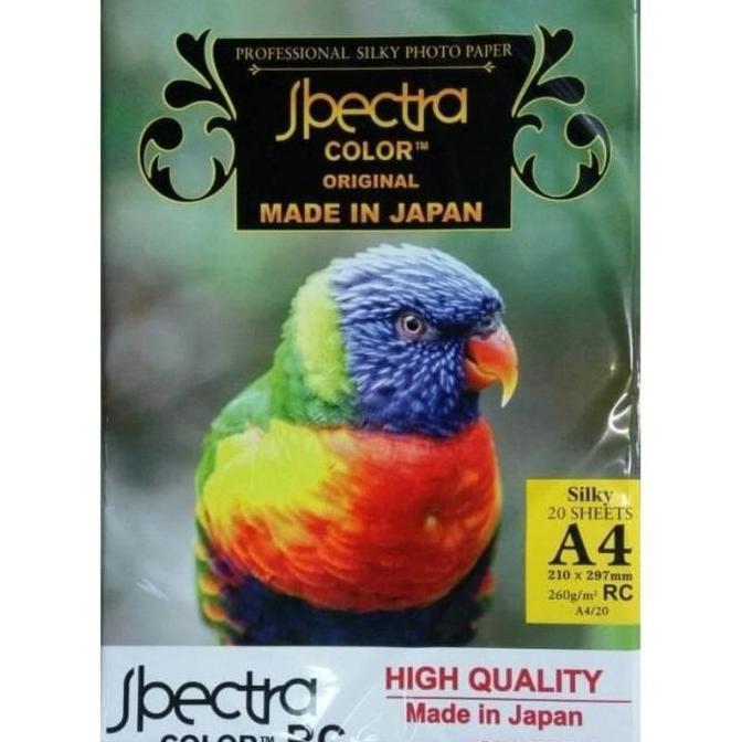 Kertas Foto Spectra A4 260gsm 20sheets Professional Silky Photo Paper Doff Kulit Jeruk A4 260 Gsm