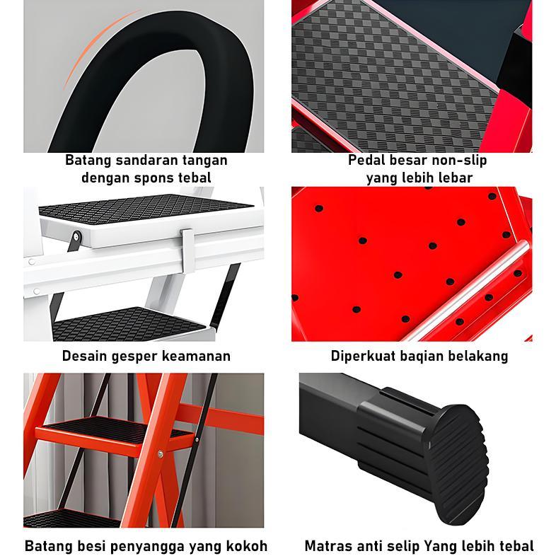 Tangga Tangga Lipat Multifungsi Lipat Tangga Besi Household Ladder Tangga Rumah Tangga minimalis Rum
