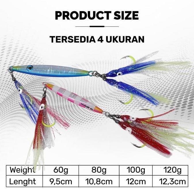 Procedere- Paradise Ready To Strike Metal Jig Cumi Premium Fish Lure Gid 60-120Gr - Jigging Laut Glo