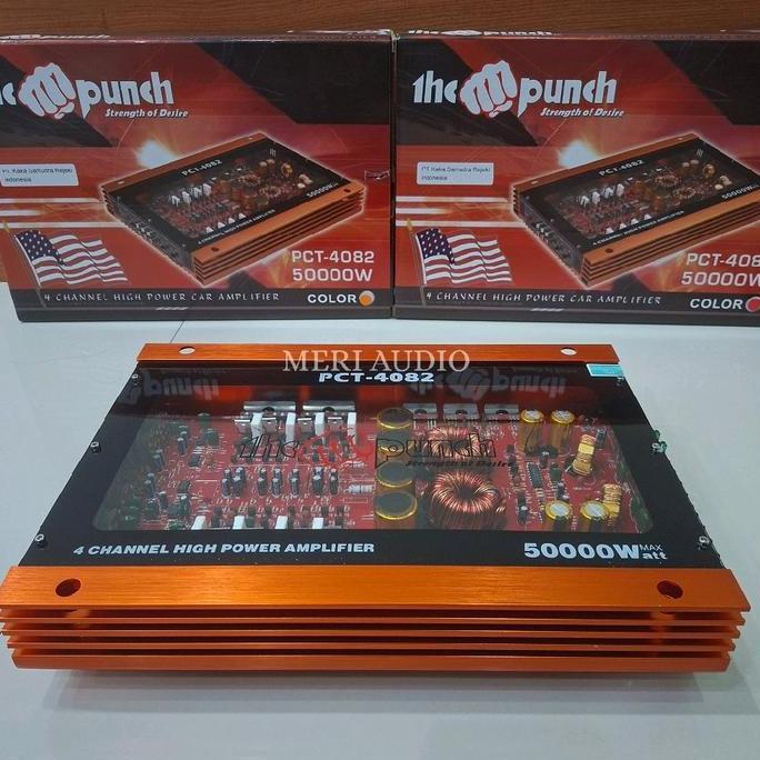 Power Punch Power 4Channel Amplifier PCT 4082 50000 Watts Max Tri Mode & Bass Adjustment Car Audio A