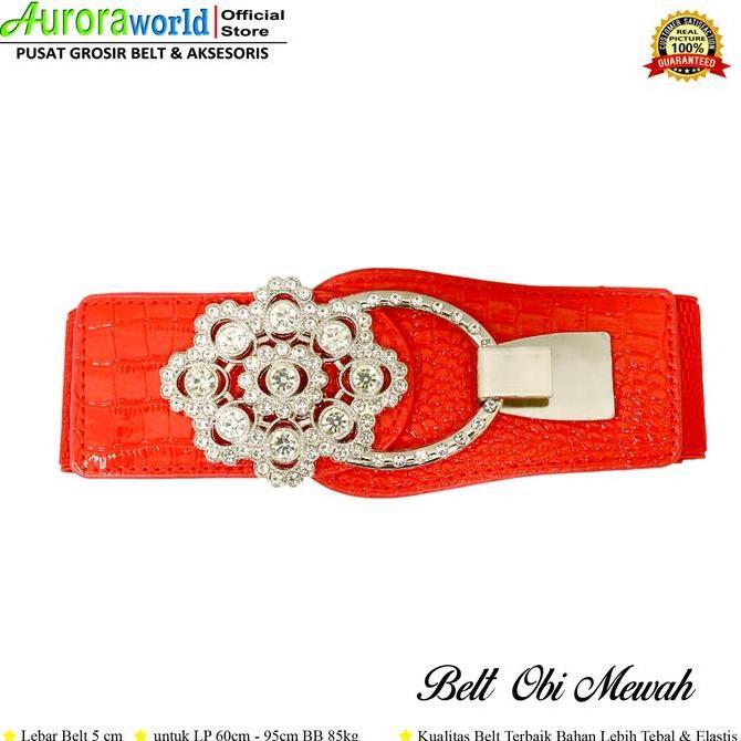 Rotazione- Auroraworld - Paket Usaha Ikat Pinggang Wanita Belt Elastis Wanita Obi Belt Karet Gesper 