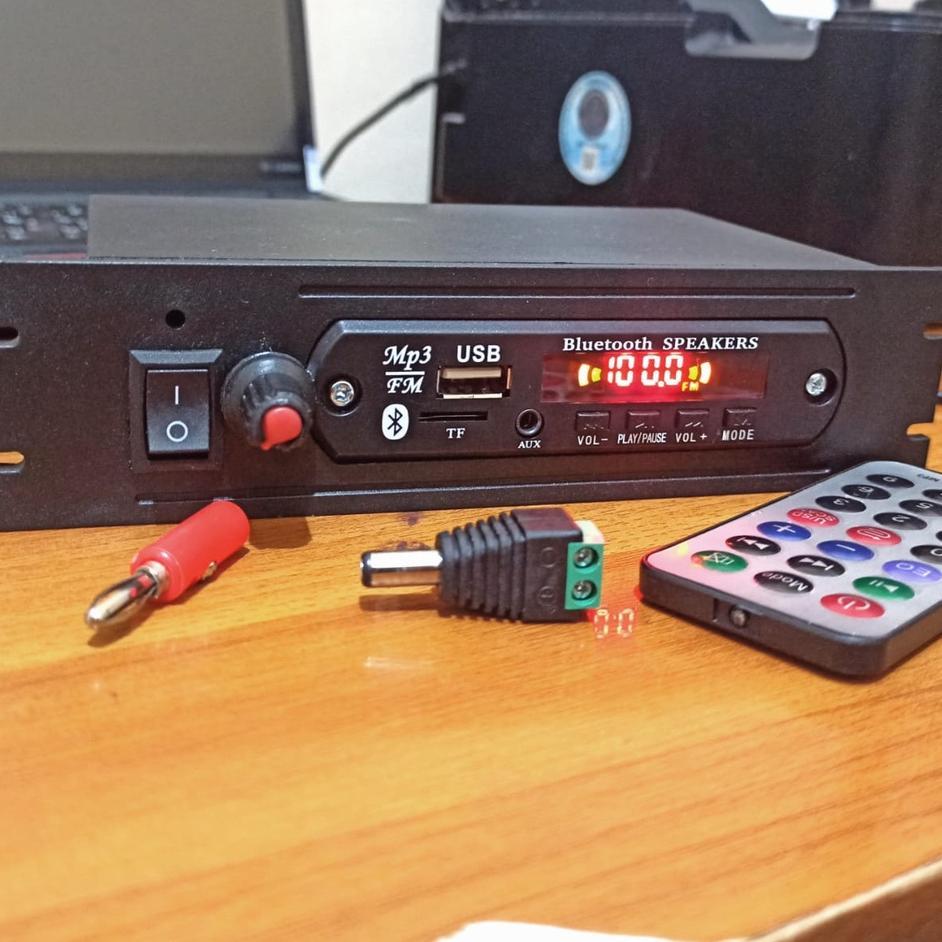Power Amplifier Bluetooth Rakitan 12V Dc Stereo 2X30Watt / Tape Mobil Single Din Rakitan