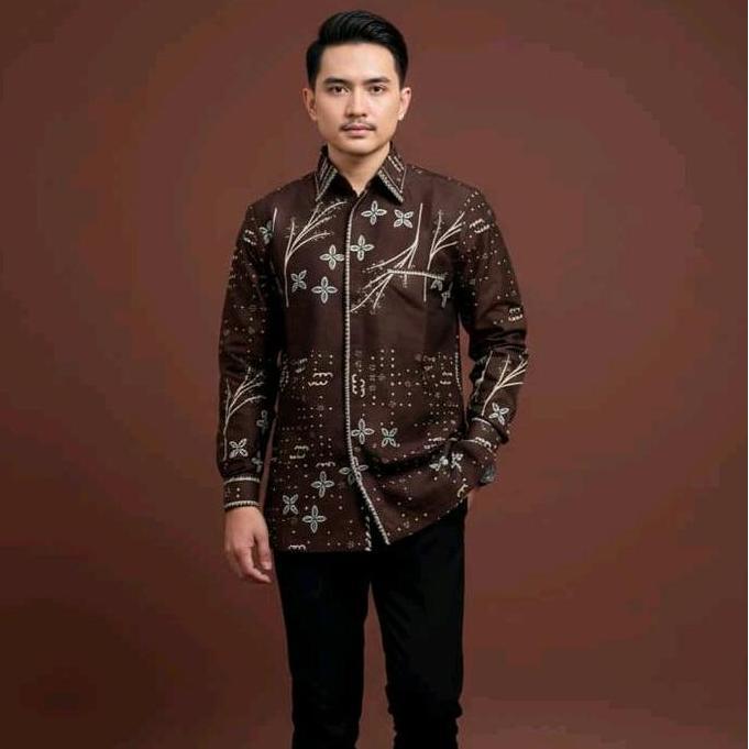 Batik, Batik Cantik Exclusive - Wibisana |Kemeja Batik Pejabat Exclusive Bordir Smock Mewah | Batik 