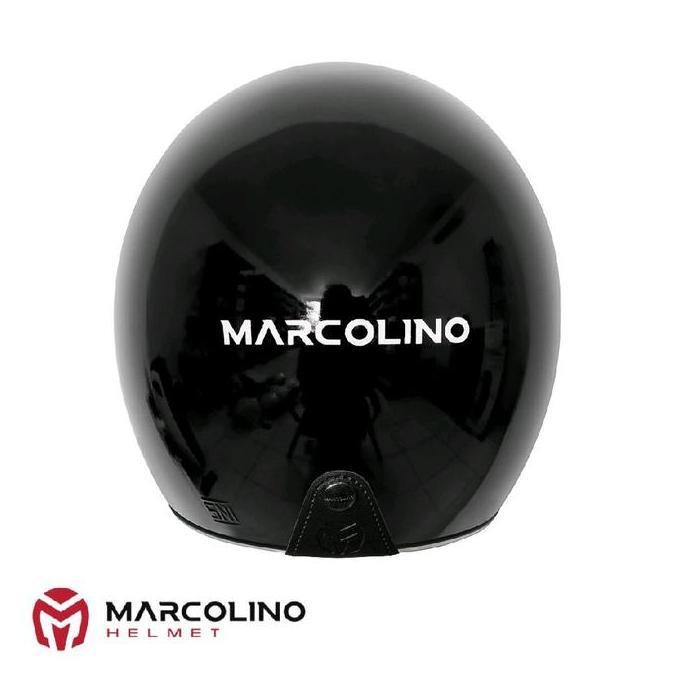 NEW [ BLACK GLOSSY WITH VISOR ] HELM BOGO COWOK CEWEK PRIA WANITA KEREN MARCOLINO GLOSSY/DOFF SNI OR