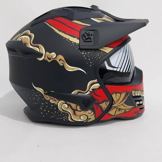 NEW HELM JPX FULLFACE JPX MX 726 R MOTIF ONGKIR 2KG ORI