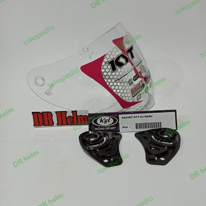 NEW KACA/VISOR HELM KYT DJ MARU/KYT GALAXY PUTIH ORIGINAL PLUS RACHET ORI